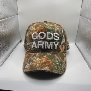 Felicity Cap Men's Multicolor Gods Army Faith Over Fear Camouflage Baseball Hat